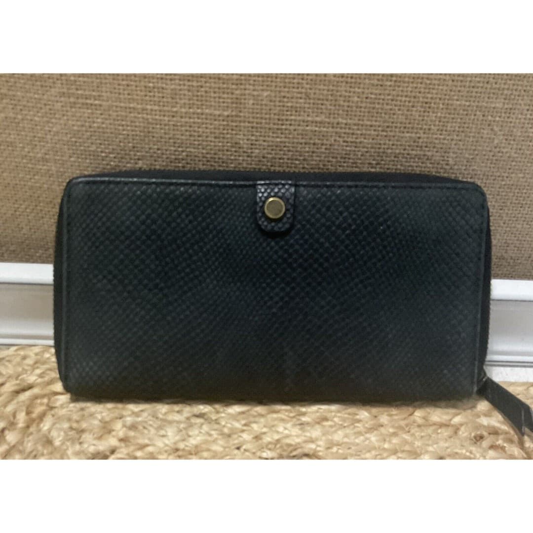 Lucky Brand Blue Leather Wallet Extra Card Space - Thumbnail 2