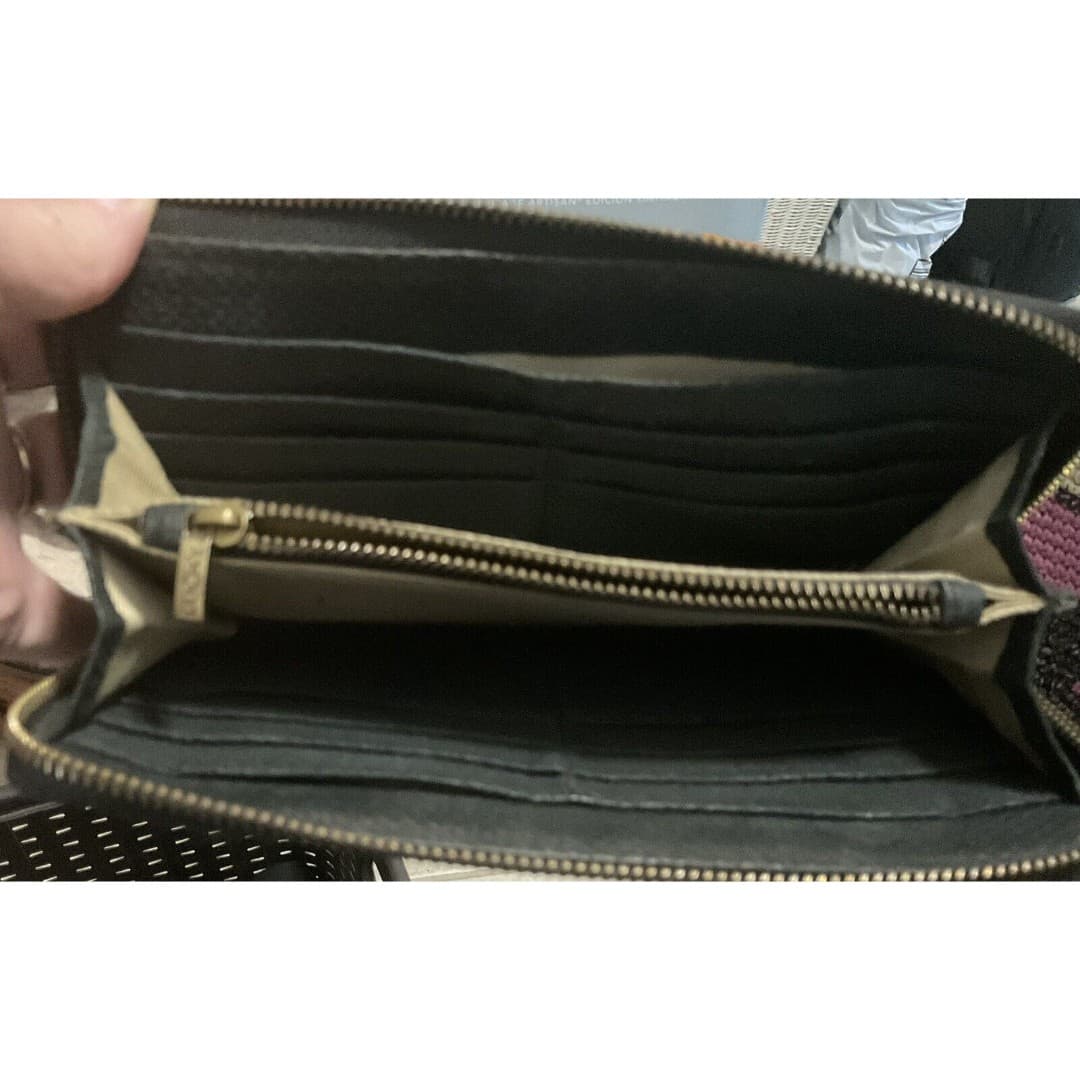 Lucky Brand Blue Leather Wallet Extra Card Space - Thumbnail 5