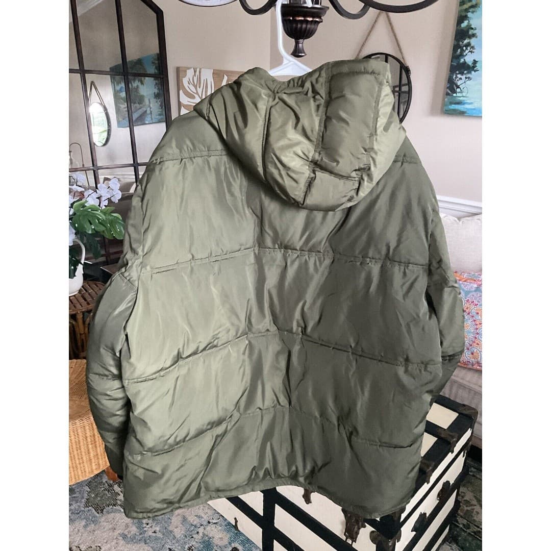 Lucky Brand Men's Jacket Hooded Heavy Puffer Olive Green Jacket 2XL-NWT - Thumbnail 2