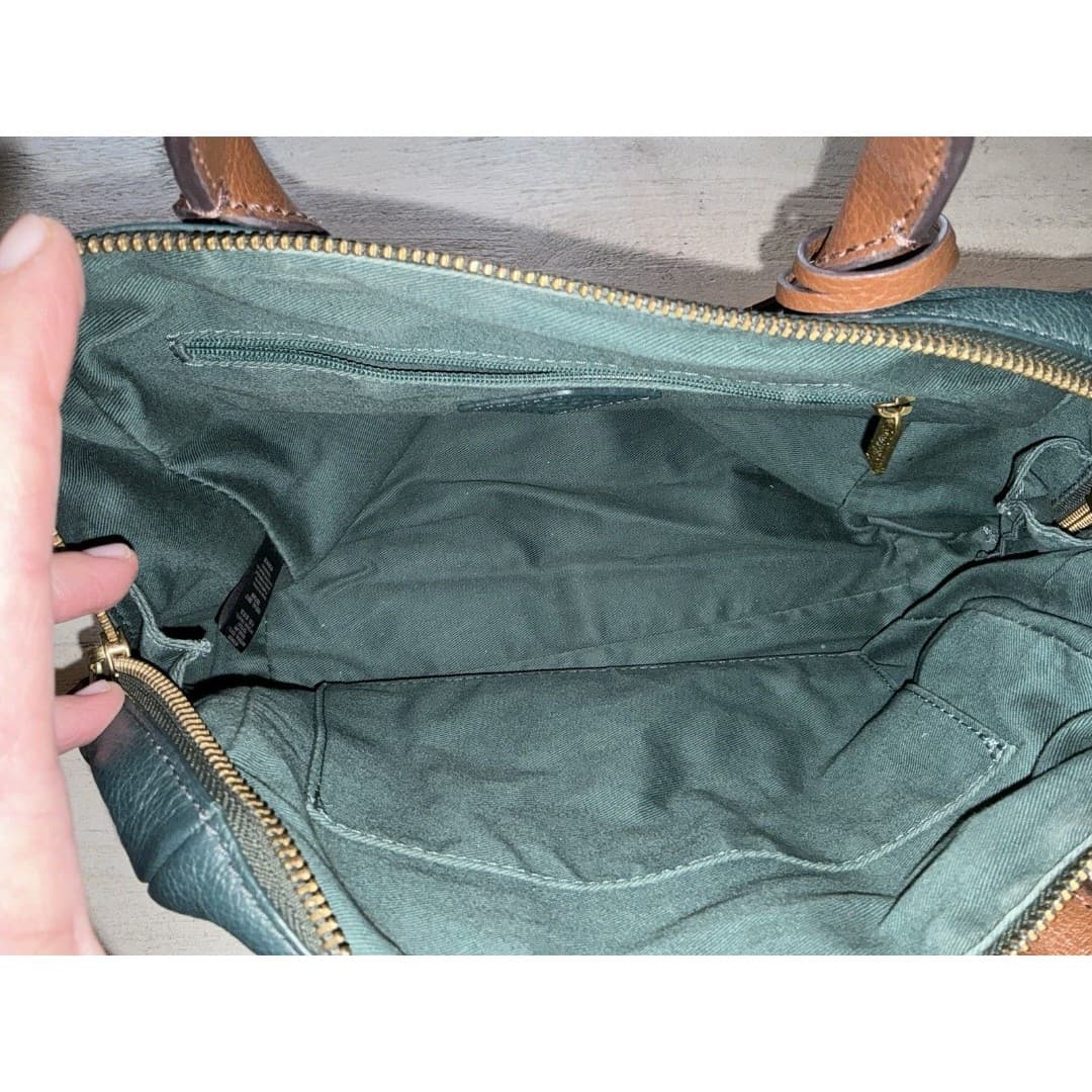 FOSSIL RACHEL Dark Teal Convertible Satchel Handbag Crossbody Purse - Thumbnail 10
