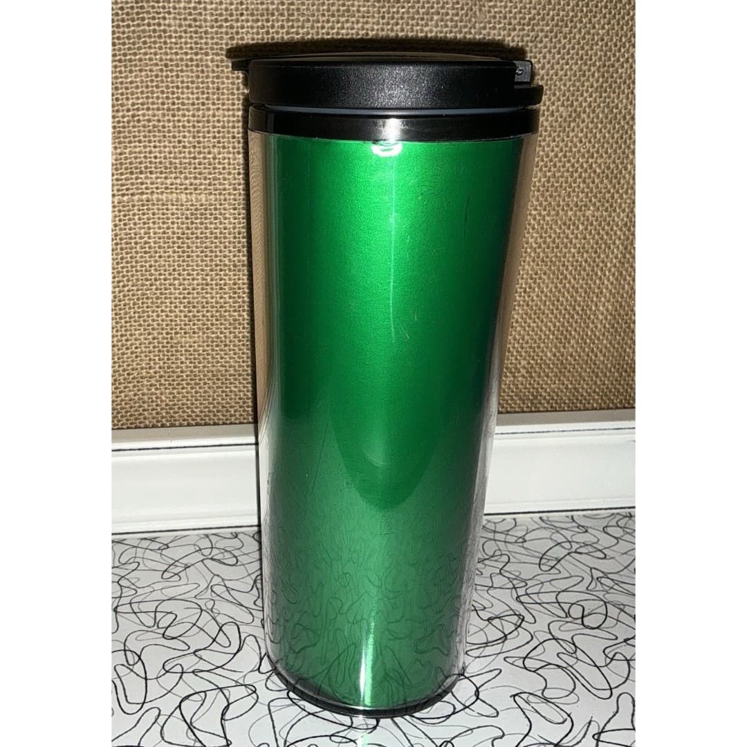 Starbucks 2020 Green Foil 16 oz Travel Mug Cup Tumbler With Lid - Thumbnail 2