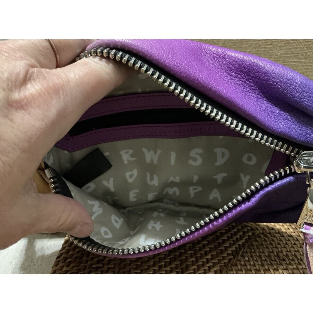 Aimee Kestenberg Milan Purple Ombre Leather Fanny Pack Belt Bag Crossbody NWOT - Thumbnail 9
