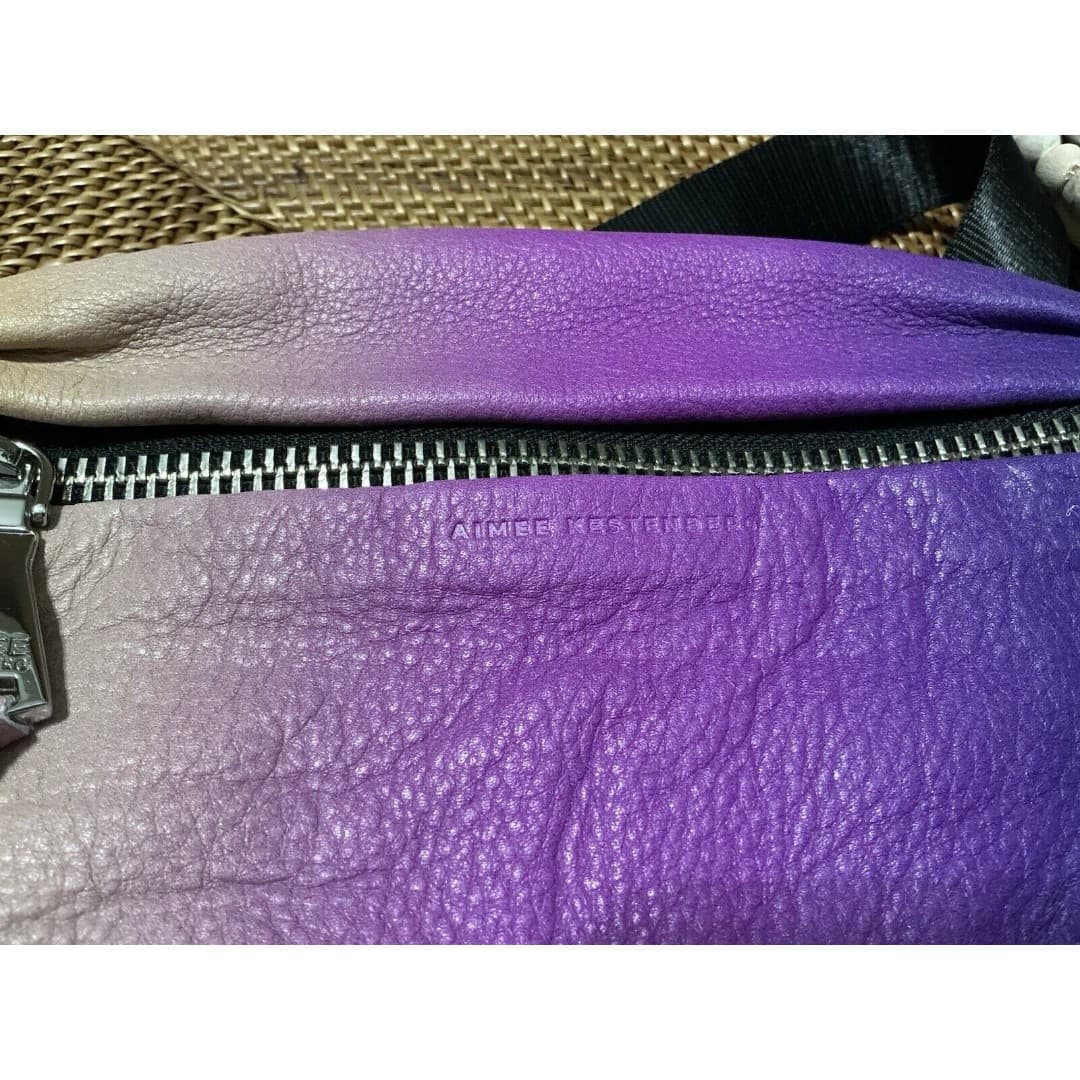 Aimee Kestenberg Milan Purple Ombre Leather Fanny Pack Belt Bag Crossbody NWOT - Thumbnail 10