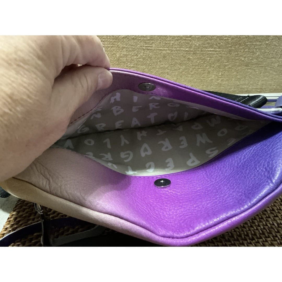 Aimee Kestenberg Milan Purple Ombre Leather Fanny Pack Belt Bag Crossbody NWOT - Thumbnail 8