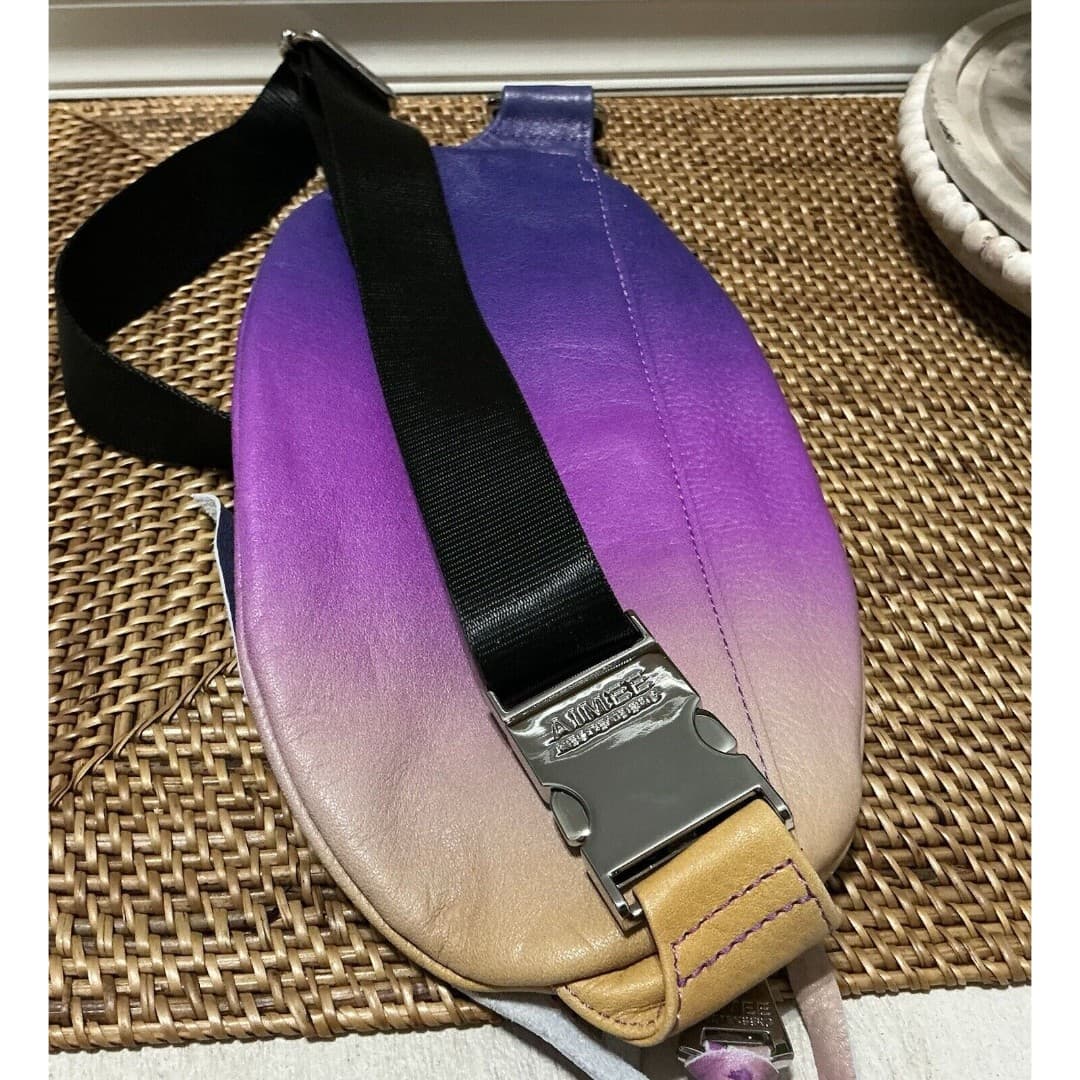 Aimee Kestenberg Milan Purple Ombre Leather Fanny Pack Belt Bag Crossbody NWOT - Thumbnail 6