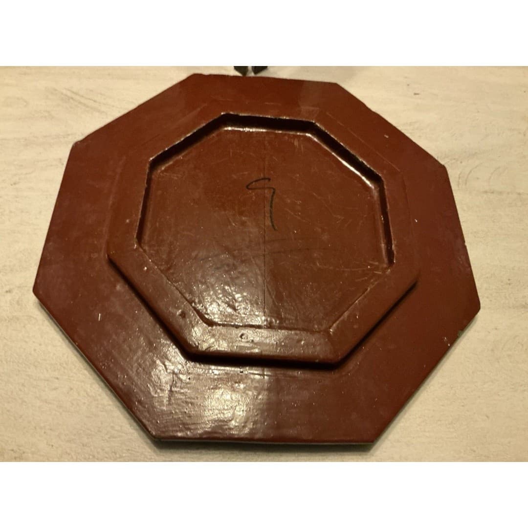 Vintage Asian Lacquer Octagonal Folding Legs Table--Tabouret Stand - Thumbnail 12