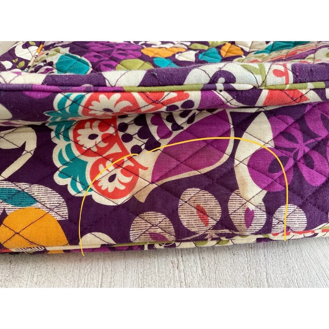 Vera Bradley Large PLUM CRAZY Backpack 16 x 12 x 6 - Thumbnail 7