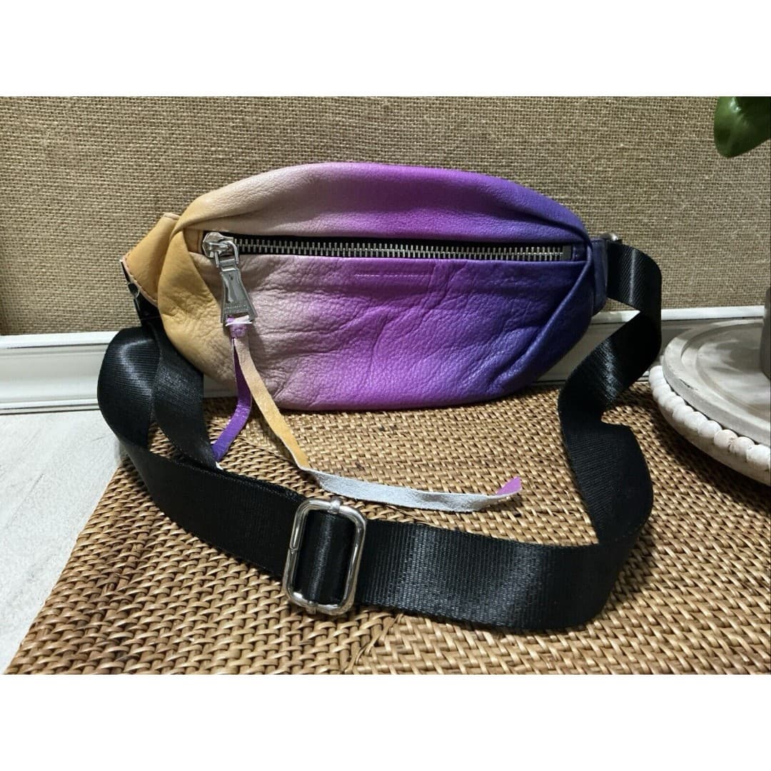 Aimee Kestenberg Milan Purple Ombre Leather Fanny Pack Belt Bag Crossbody NWOT - Thumbnail 3