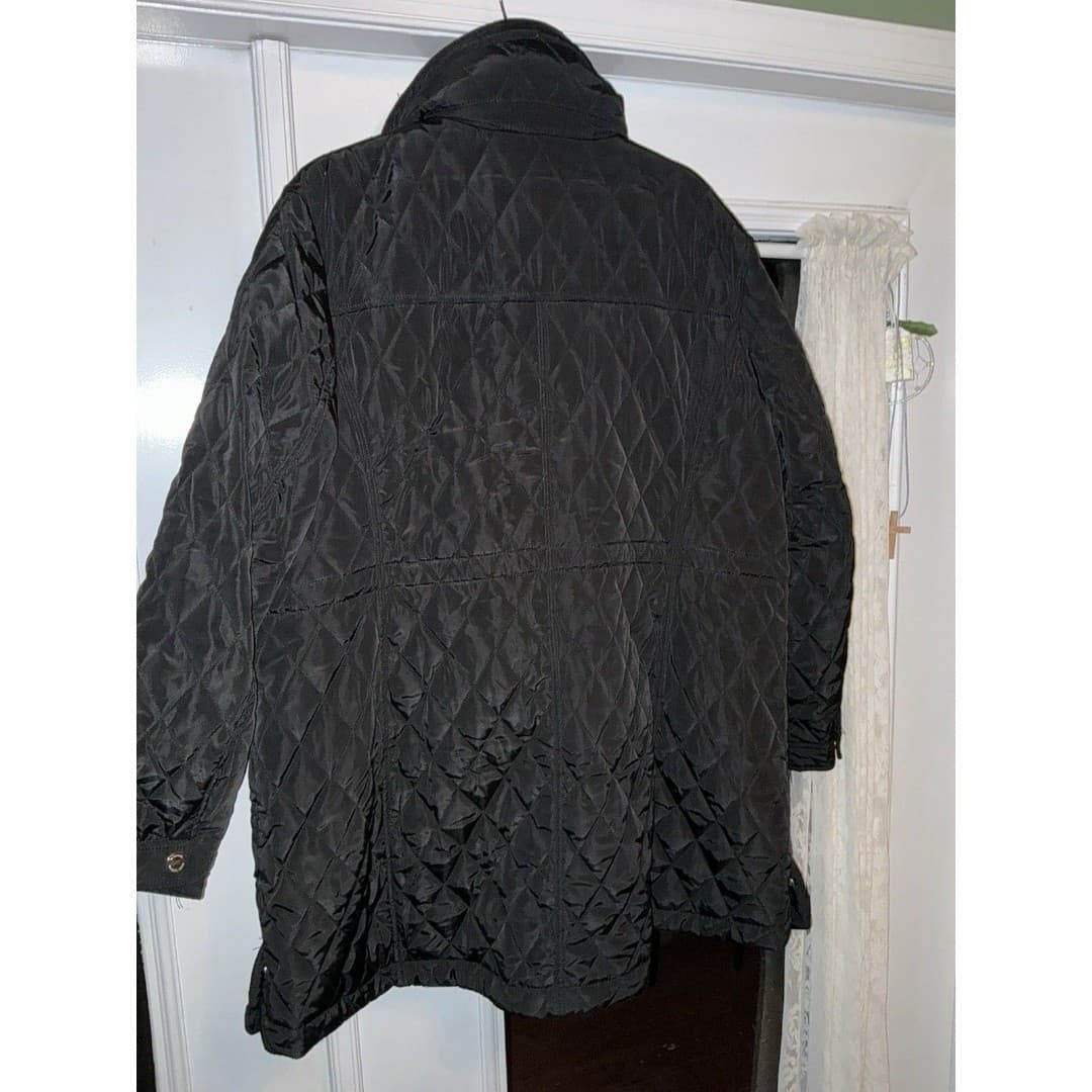 Michael Kors Women's Quilted Black Anorak Coat 2XL - Thumbnail 7