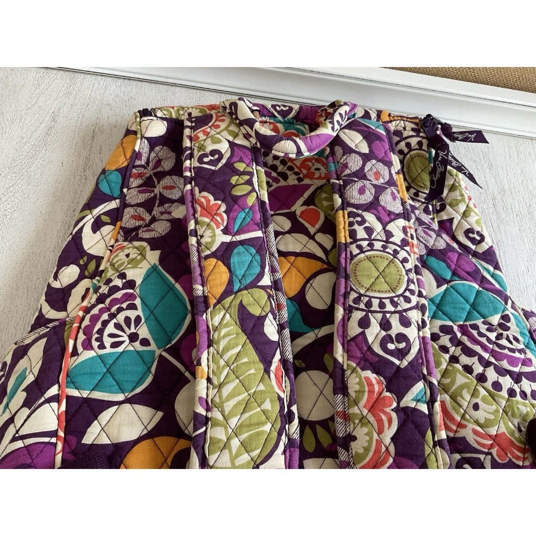 Vera Bradley Large PLUM CRAZY Backpack 16 x 12 x 6 - Thumbnail 4