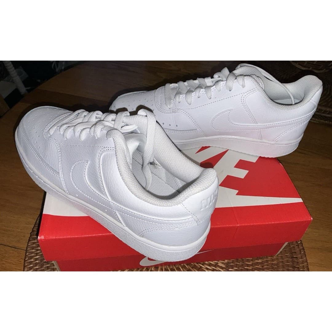Size 8.5 - Nike Court Vision Low Triple White W - Thumbnail 6