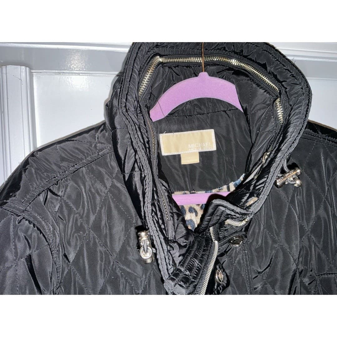 Michael Kors Women's Quilted Black Anorak Coat 2XL - Thumbnail 5