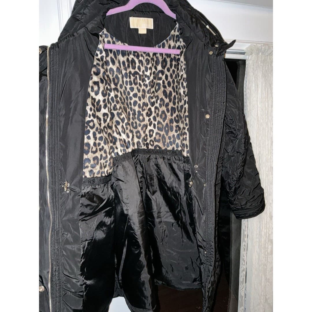 Michael Kors Women's Quilted Black Anorak Coat 2XL - Thumbnail 6