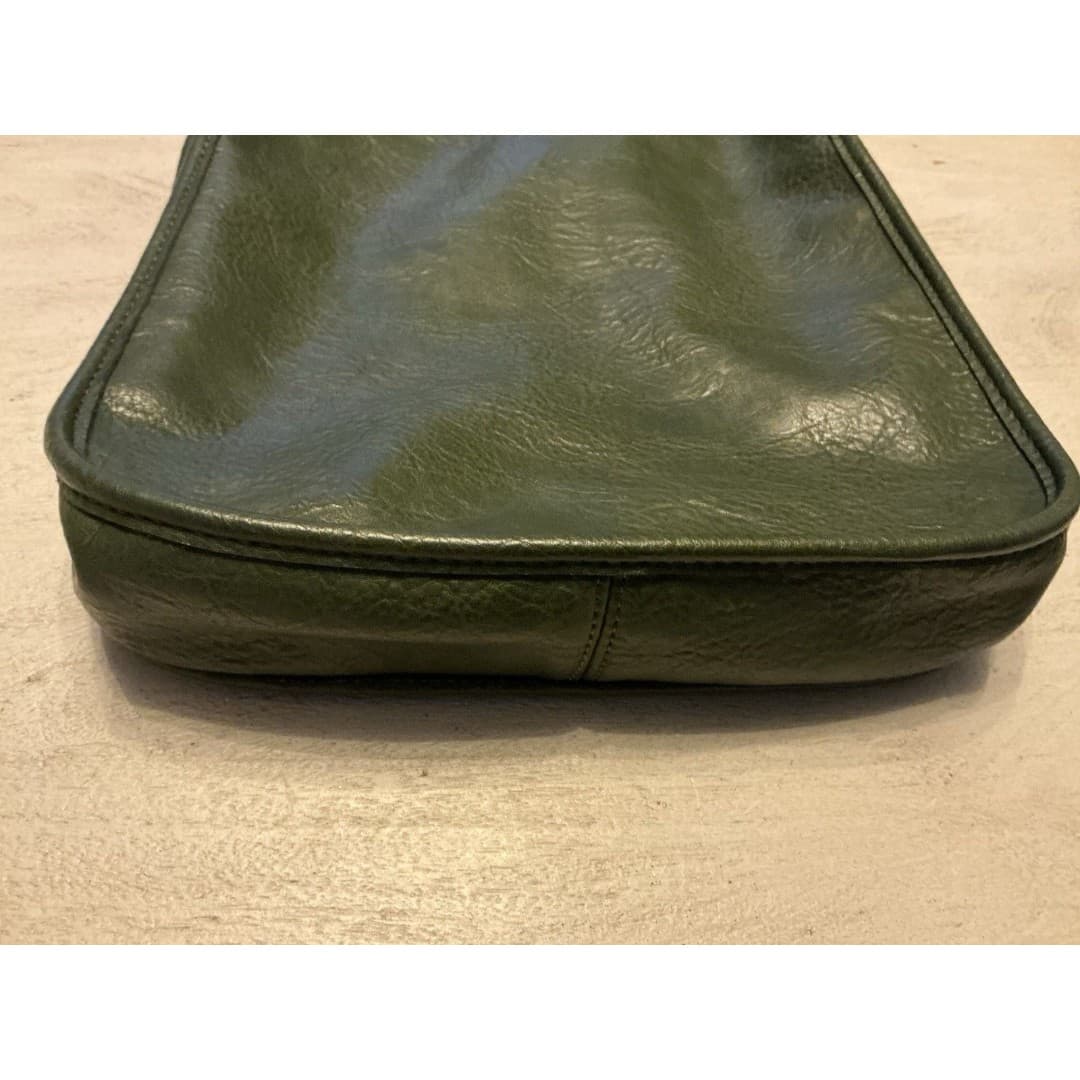 Ah-Dorned Silver Vegan Leather Crossbody Messenger Bag w/ Strap - Thumbnail 3