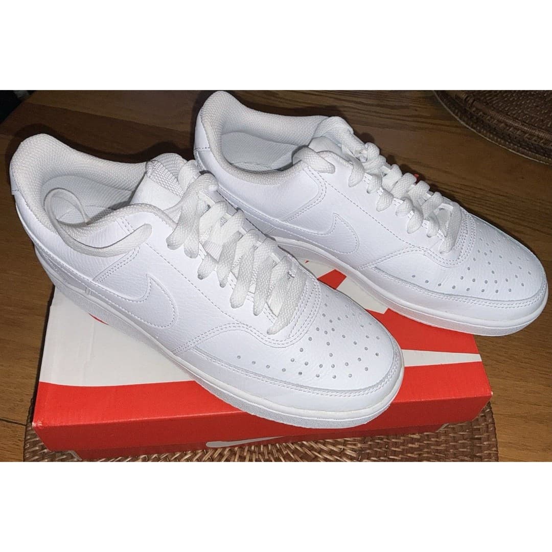 Size 8.5 - Nike Court Vision Low Triple White W - Thumbnail 2