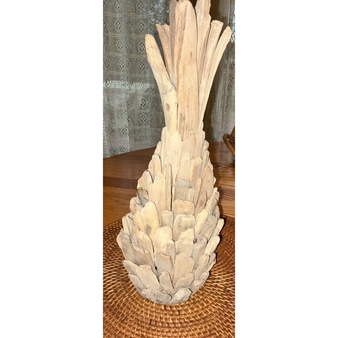 Handmade Natural Driftwood Pineapple Table Decor