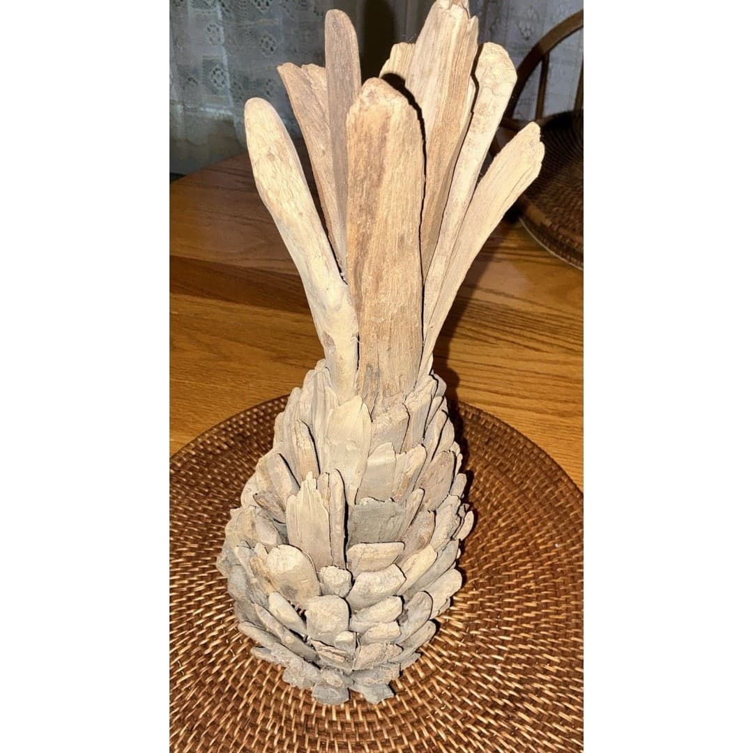 Handmade Natural Driftwood Pineapple Table Decor - Thumbnail 2