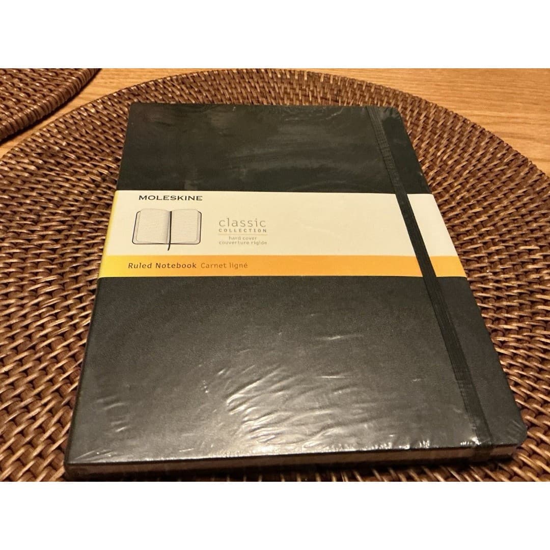 Moleskine Classic Collection Hard Covered Lined Notebook 192 Pages 7.5" x 9.75"
