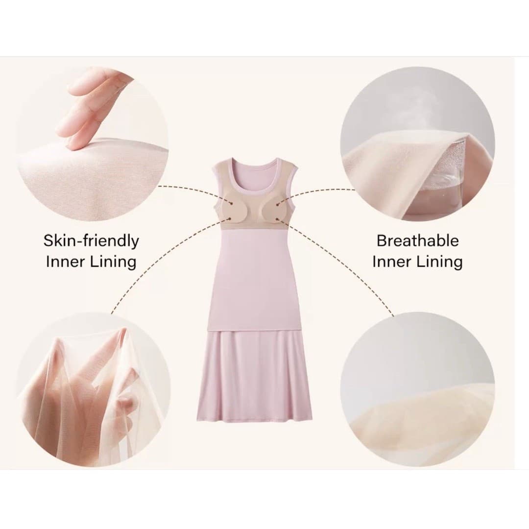 OGL Scoop Neck Side Ruched New Airy Bra MIDI Dress 2XL NWT Limechino - Thumbnail 8