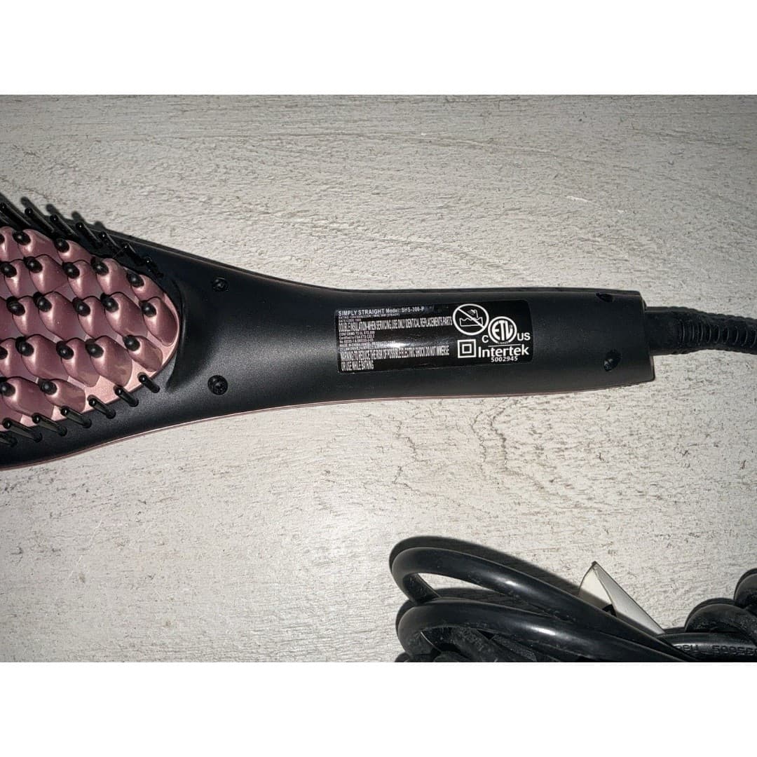 ORIGINAL Simply Straight Ceramic Brush Hair Straightener Brush Power IQ Iron
