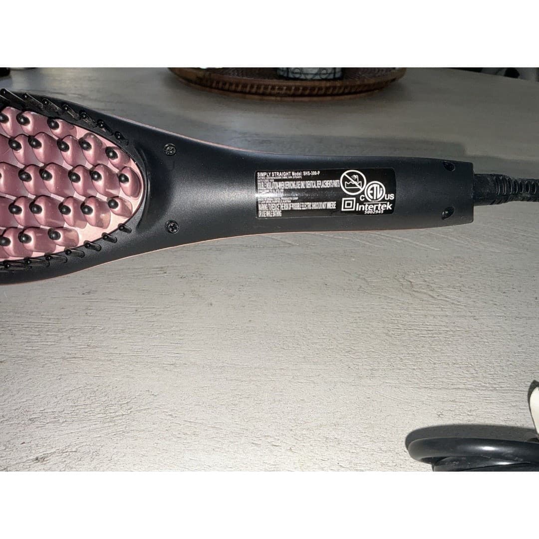 ORIGINAL Simply Straight Ceramic Brush Hair Straightener Brush Power IQ Iron - Thumbnail 5