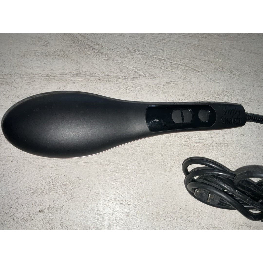 ORIGINAL Simply Straight Ceramic Brush Hair Straightener Brush Power IQ Iron - Thumbnail 2