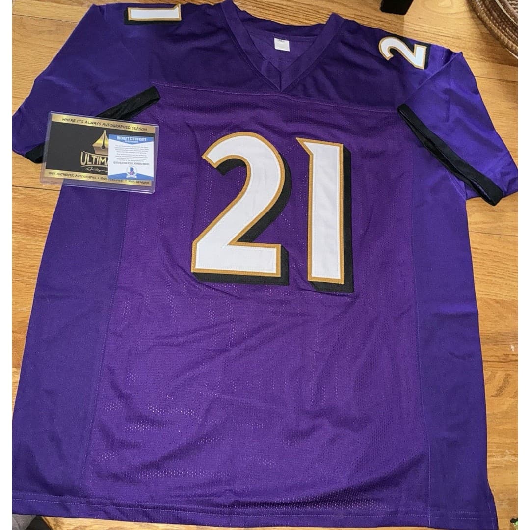 Mark Ingram Autographed Baltimore Ravens Purple Jersey (Beckett Authenticated) - Thumbnail 2