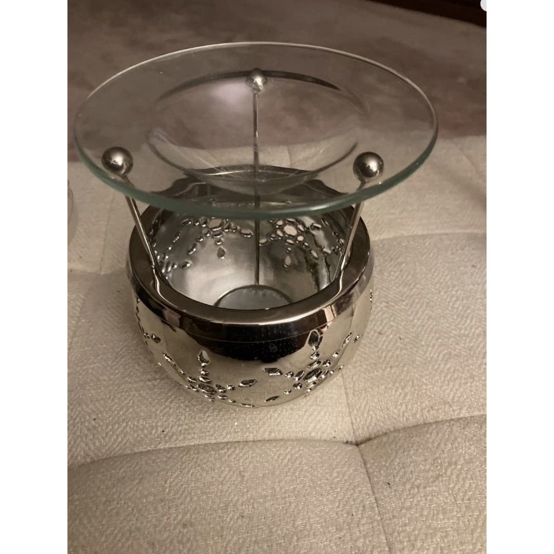 Slatkin & Co Bath & Body Works Holiday Glow Fragrance Oil Warmer Glass Bowl - Thumbnail 2