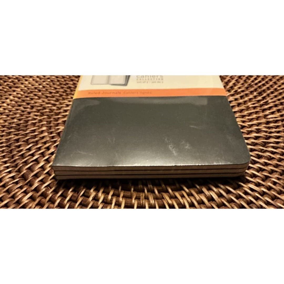Set Of 3 Moleskine Cahiers Notebook Soft Cover 5 x 8 1/4 Black New Sealed - Thumbnail 3