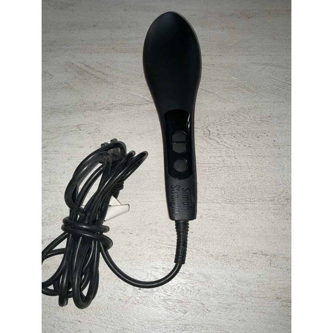 ORIGINAL Simply Straight Ceramic Brush Hair Straightener Brush Power IQ Iron - Thumbnail 4
