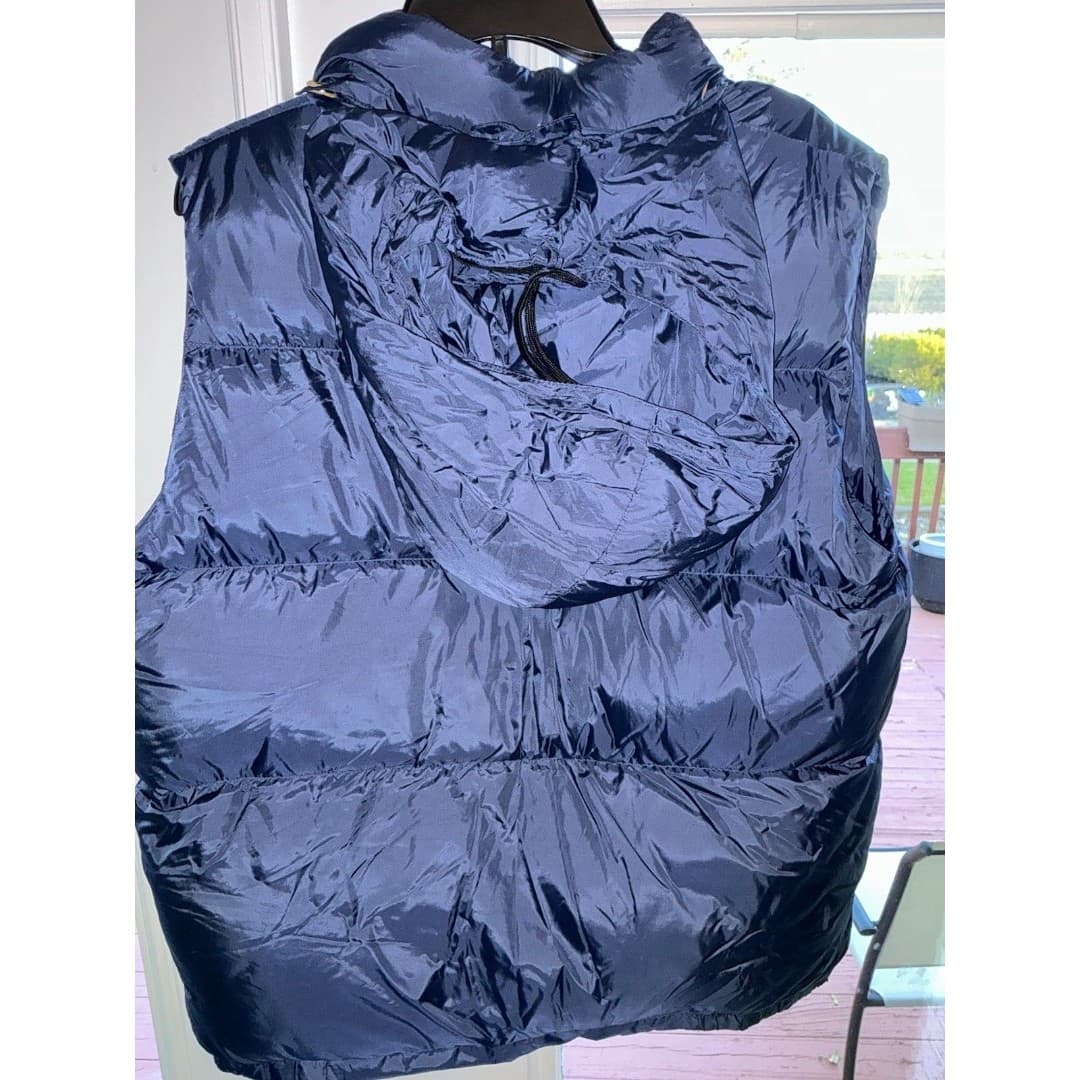 TRUE RELIGION Men’s Puffer Vest Full Zip Blue Packable Size Large - Thumbnail 5