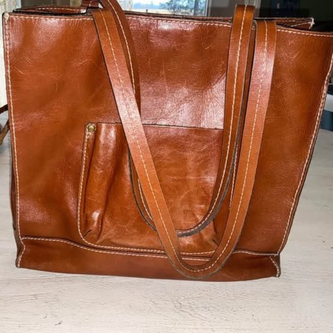 Patricia Nash Toscana Brown Embossed Tote Handbag - Thumbnail 5