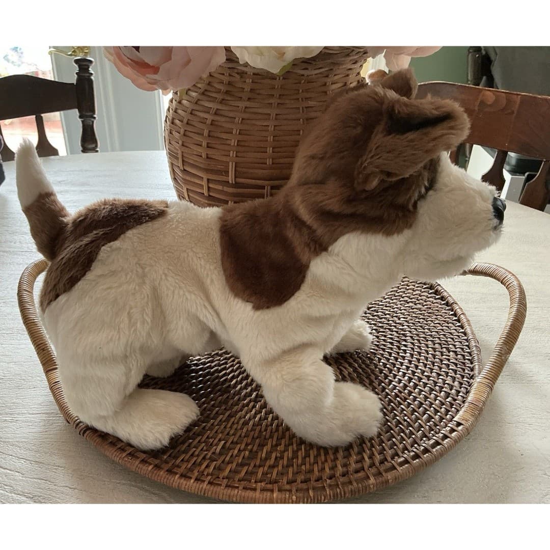 Folkmanis Brown & White Jack Russell Dog Hand Puppet Plush 14” - Thumbnail 7