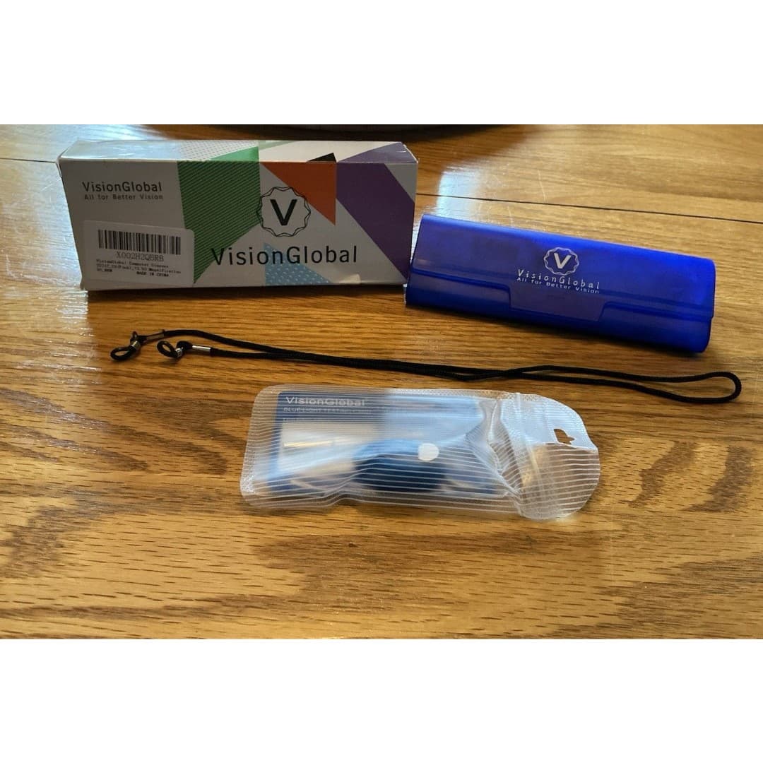Vision Global Blue Light Reading Glasses +3.50 With Case - Thumbnail 4