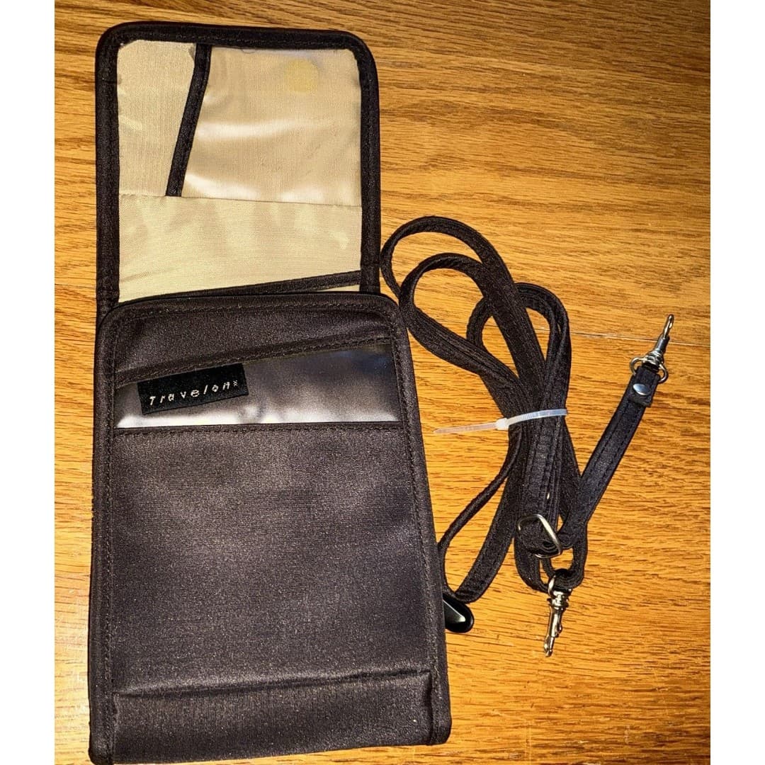 Travelon Anti-Theft RFID Classic Slim Crossbody Shoulder Bag Brown purse - Thumbnail 8