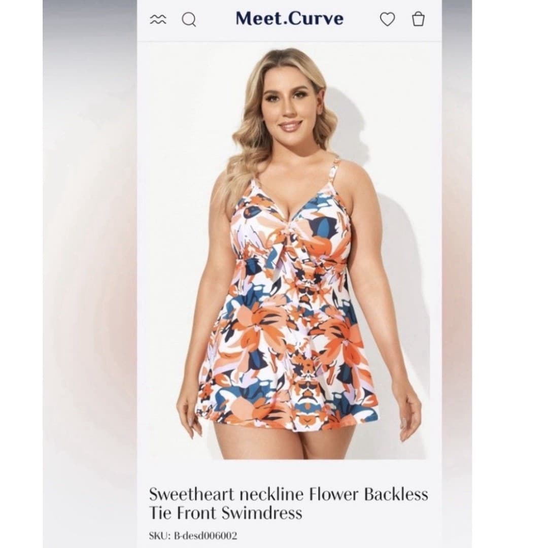 Women’s Plus Size Meet Curve One Piece Swimsuit Sz 3X