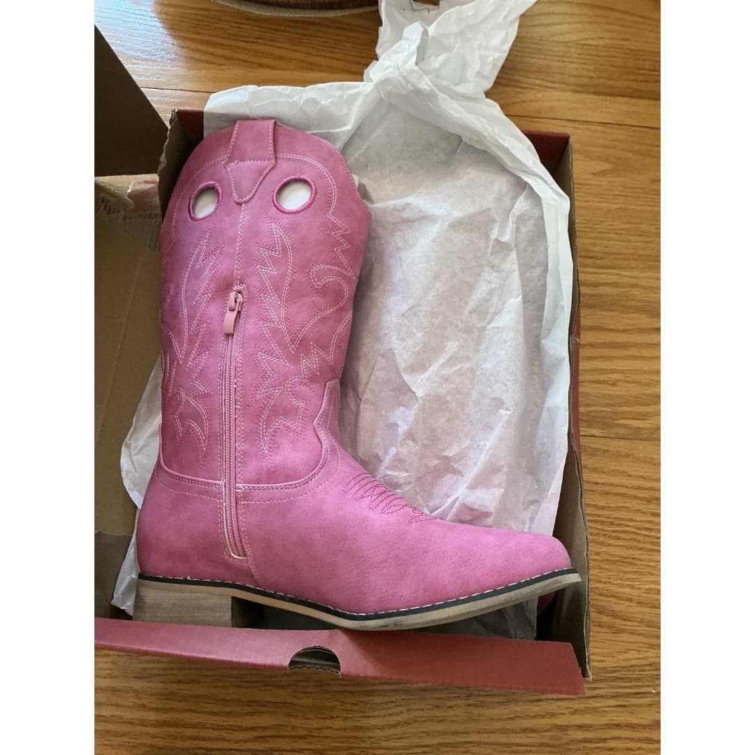 IUV Cowboy Boots Knee High Pink Pony Club Western Cowgirl Girls/Women Sz 5 NIB - Thumbnail 8