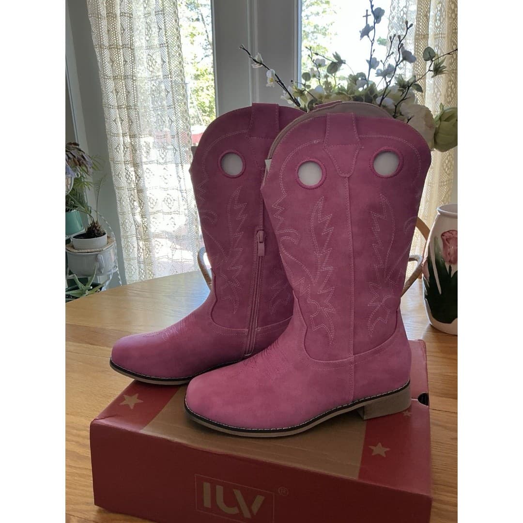 IUV Cowboy Boots Knee High Pink Pony Club Western Cowgirl Girls/Women Sz 5 NIB - Thumbnail 3