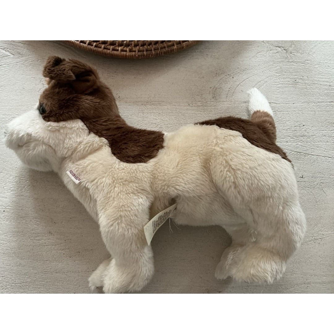 Folkmanis Brown & White Jack Russell Dog Hand Puppet Plush 14” - Thumbnail 3
