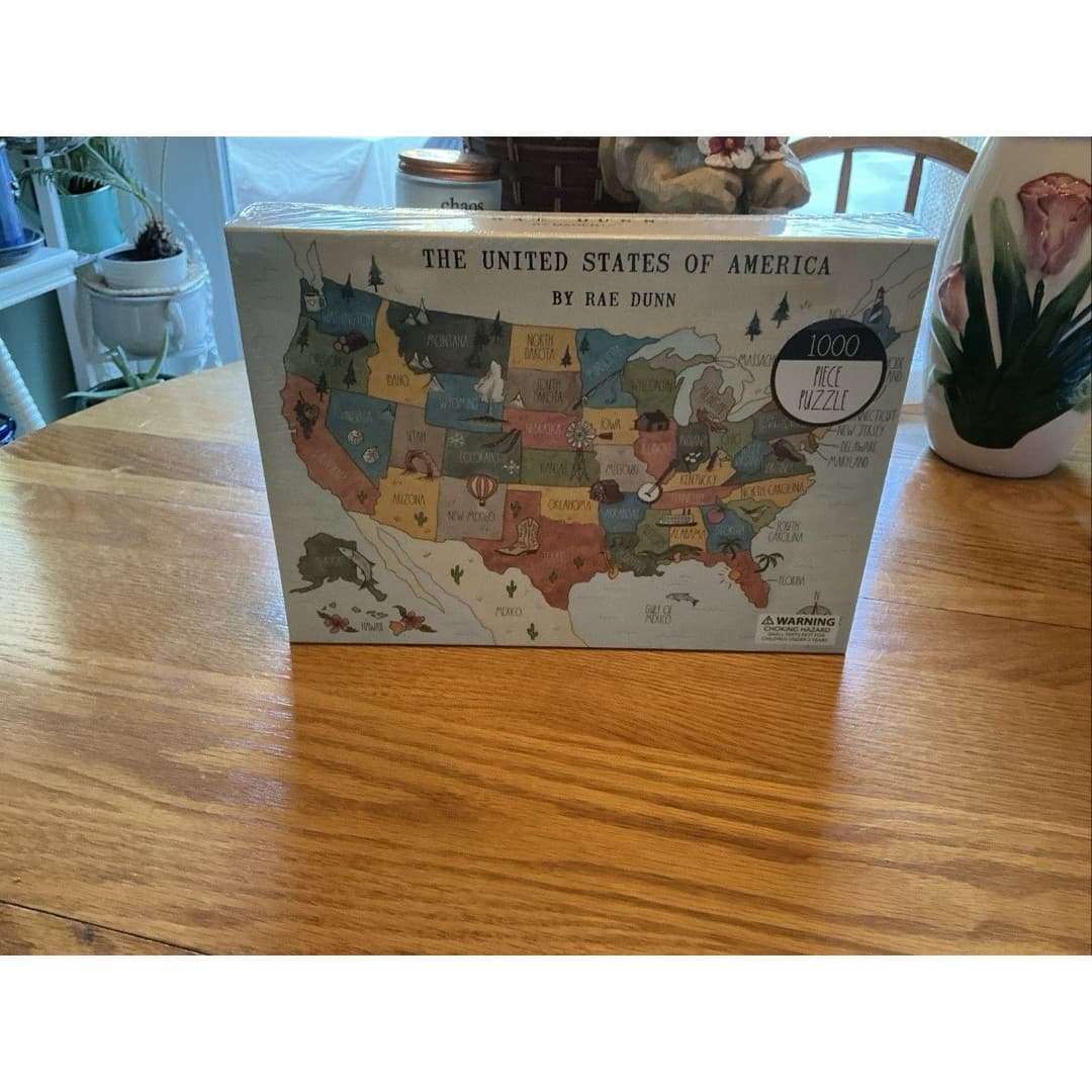 New! Sealed! Rae Dunn The United States Of America 1000 Piece - Thumbnail 3