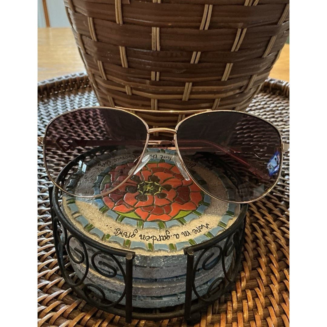 JUICY COUTURE WJC 61SG18S Aviator Fashion SUNGLASSES Purple Gradient Lens - Thumbnail 3