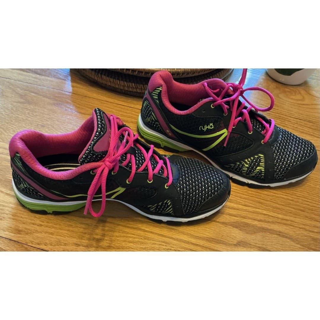 Ryka Vida RZX Training Shoes Black Pink Green Womens Size 10.5M Sneakers - Thumbnail 10