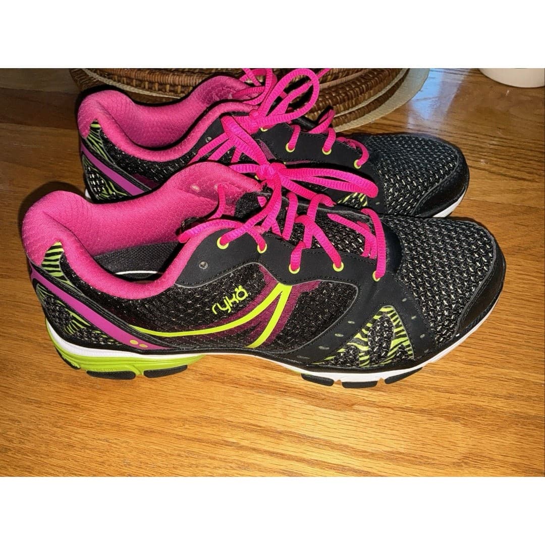 Ryka Vida RZX Training Shoes Black Pink Green Womens Size 10.5M Sneakers - Thumbnail 2