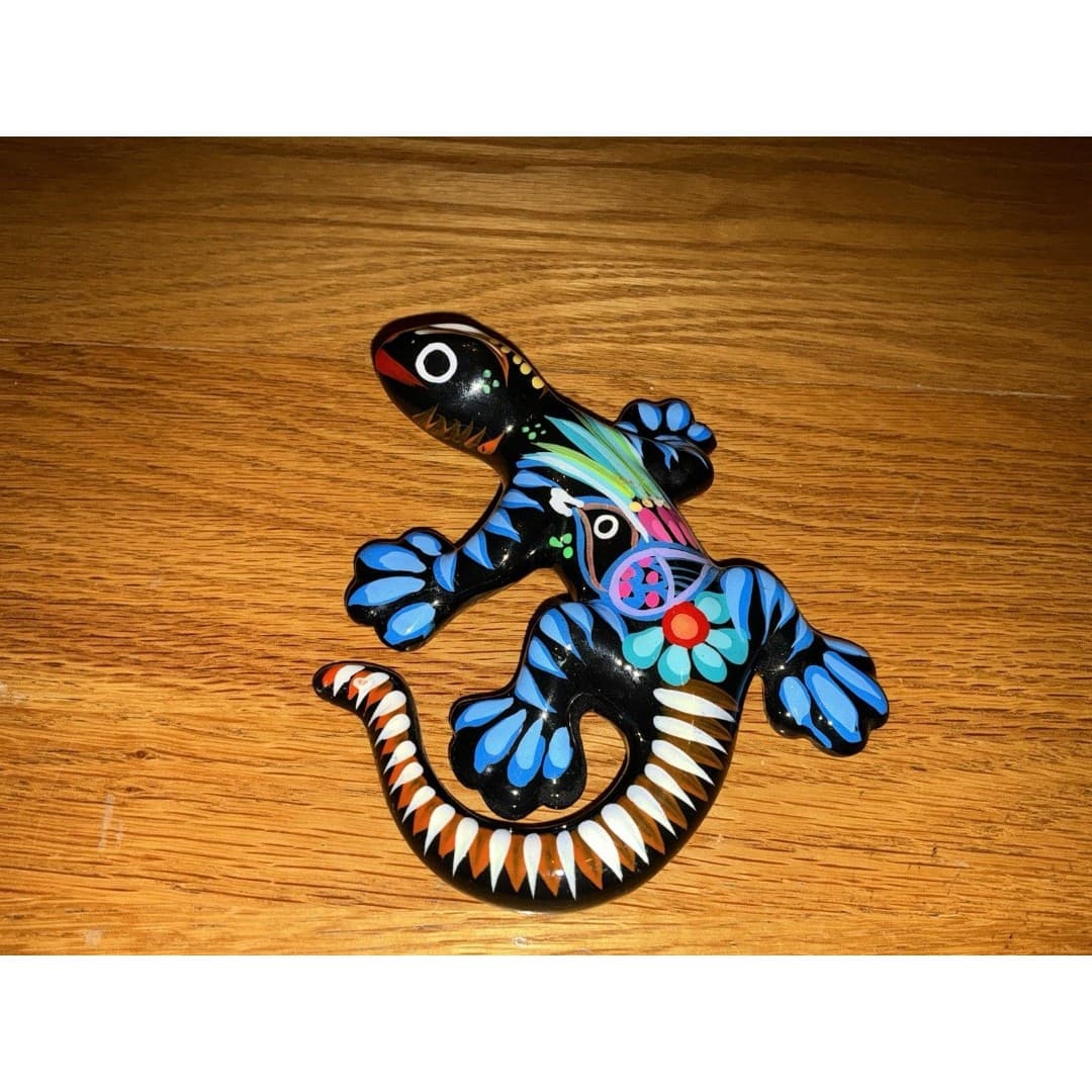 Mexican Ceramic Pottery Salamander Lizard Sculpture GECKO - Thumbnail 5