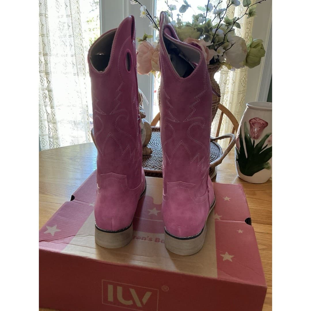 IUV Cowboy Boots Knee High Pink Pony Club Western Cowgirl Girls/Women Sz 5 NIB - Thumbnail 4