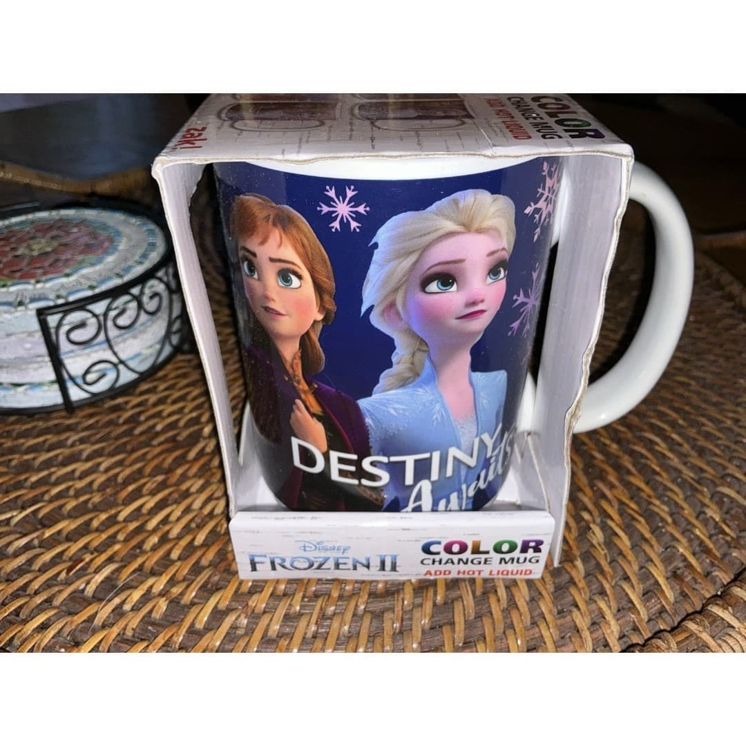 Disney Frozen Color Changing Hot Chocolate Mug, Zak! Designs,Elsa/Anna,15oz, NEW