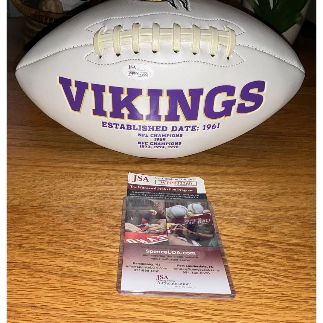 Daunte Culpepper Signed Full Size White Panel Football Vikings JSA Auto - Thumbnail 4