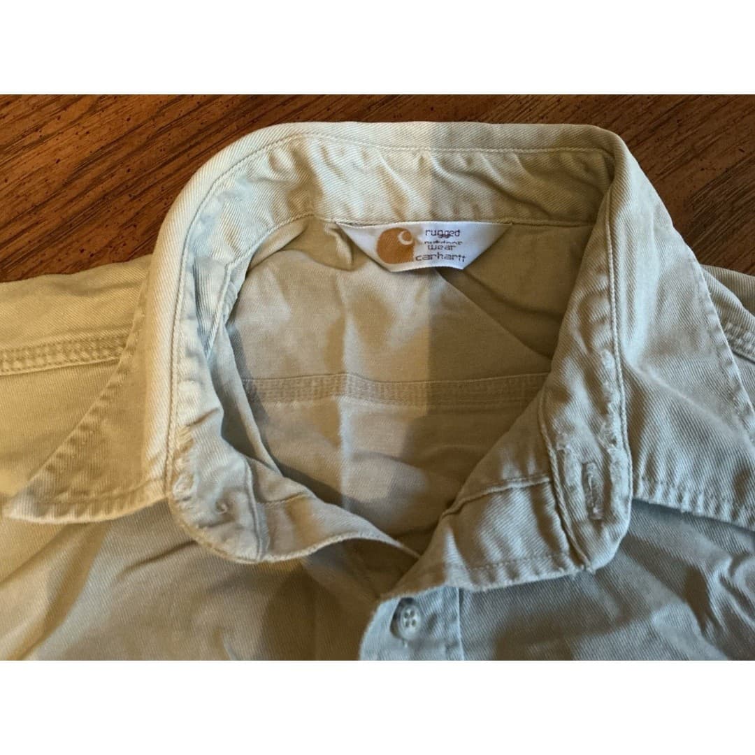 Vintage Carhartt Rugged Outdoor Wear Duck Canvas Shirt Size XXL Collar READ - Thumbnail 7