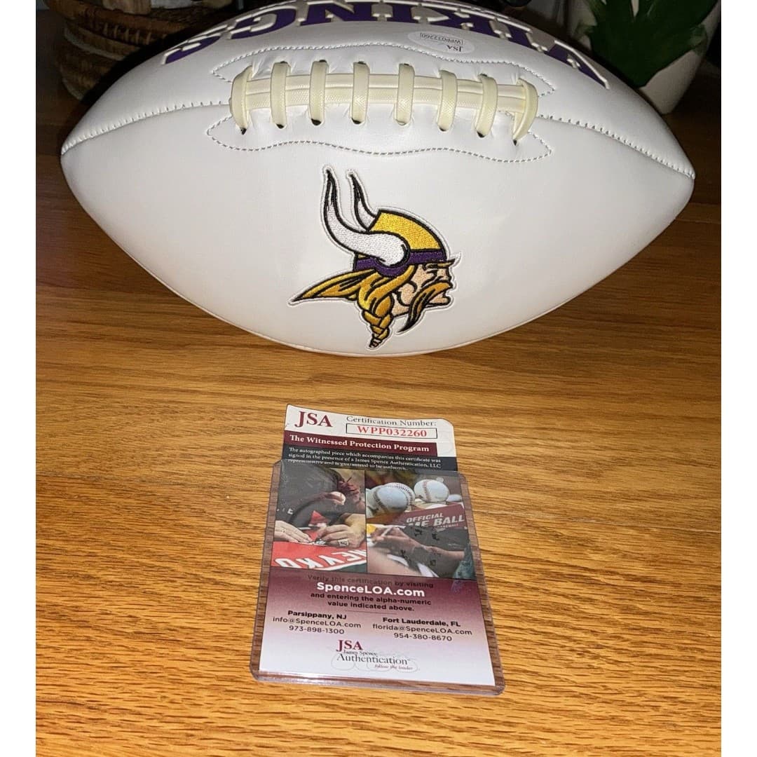 Daunte Culpepper Signed Full Size White Panel Football Vikings JSA Auto - Thumbnail 3