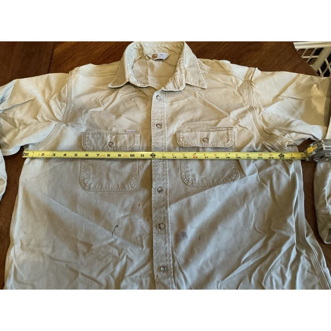 Vintage Carhartt Rugged Outdoor Wear Duck Canvas Shirt Size XXL Collar READ - Thumbnail 3